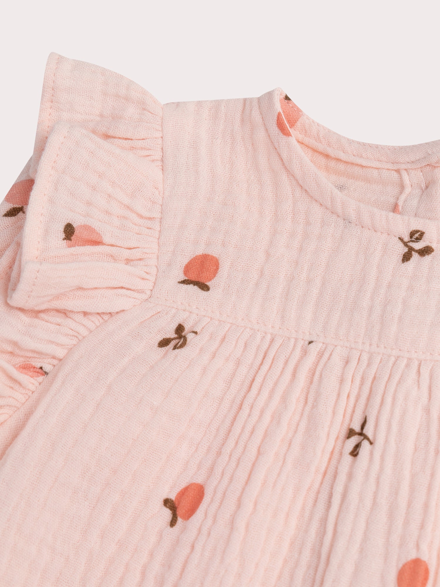Ensemble rose gaze de cotton pour bébé fille