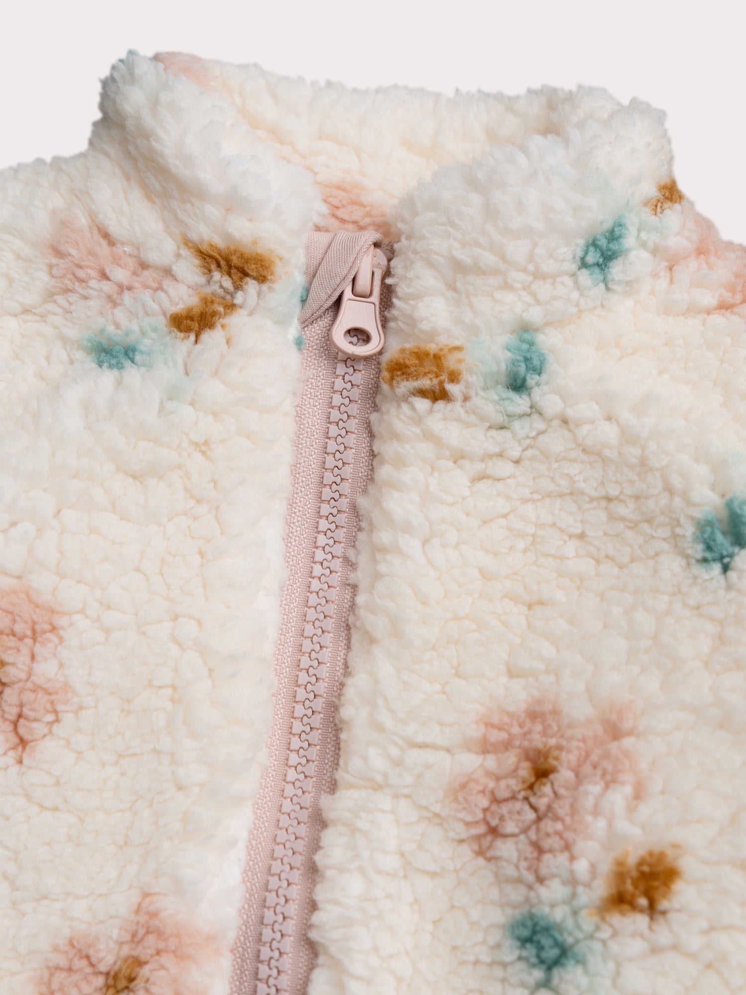 Vest en fausse fourrure à fleurs pour bébé fille