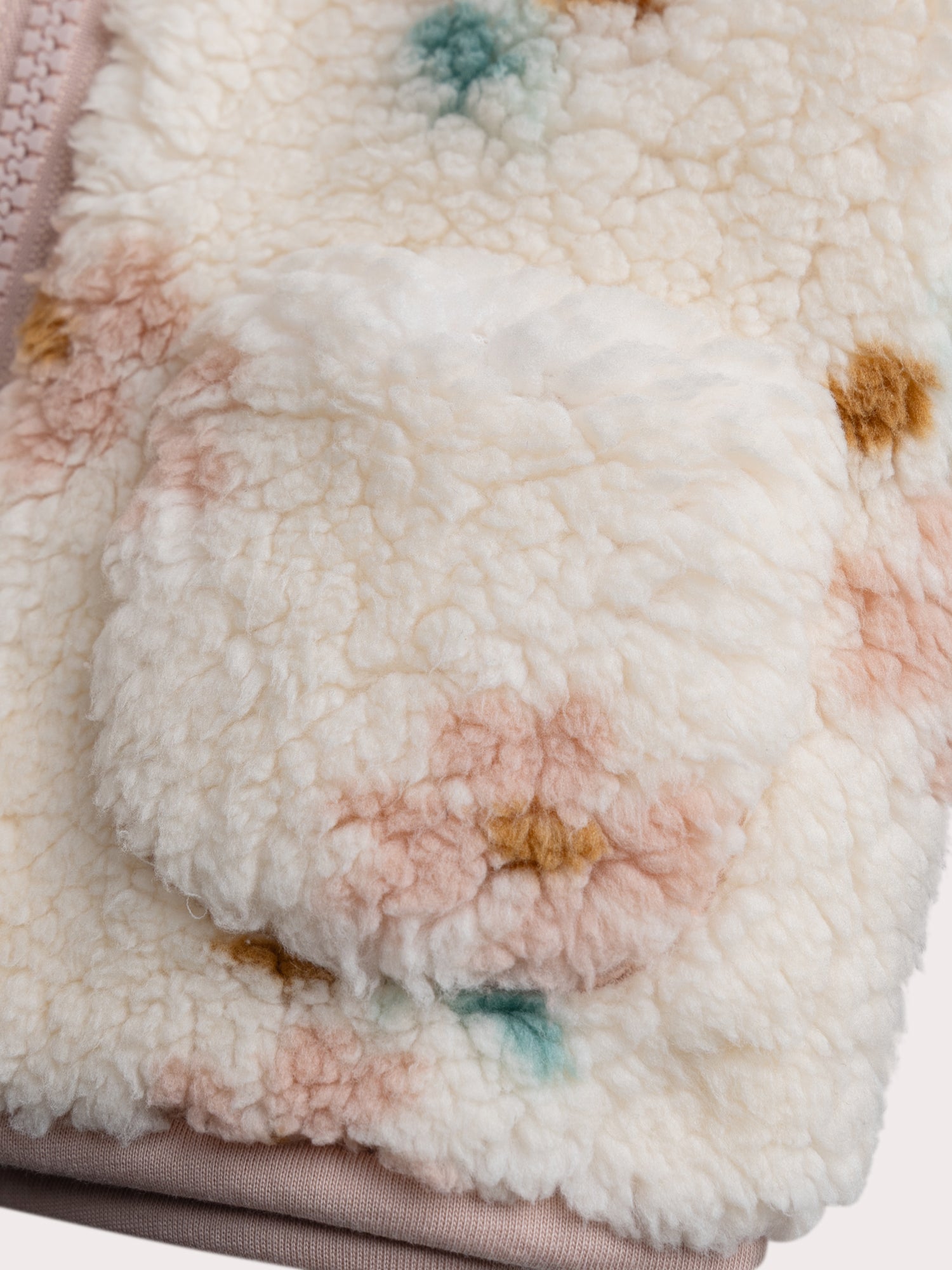 Vest en fausse fourrure à fleurs pour bébé fille