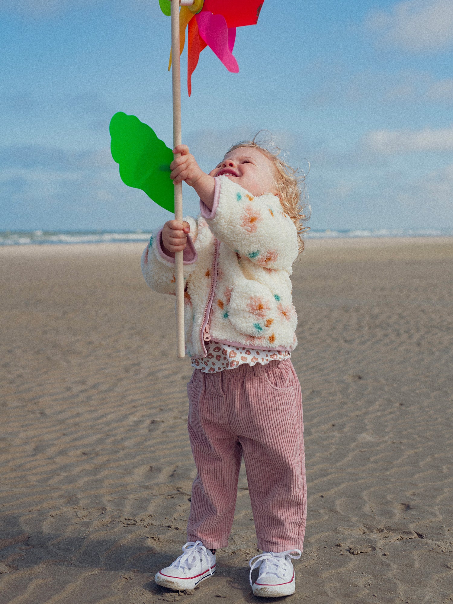 Pantalon rose poudre pour bébé fille