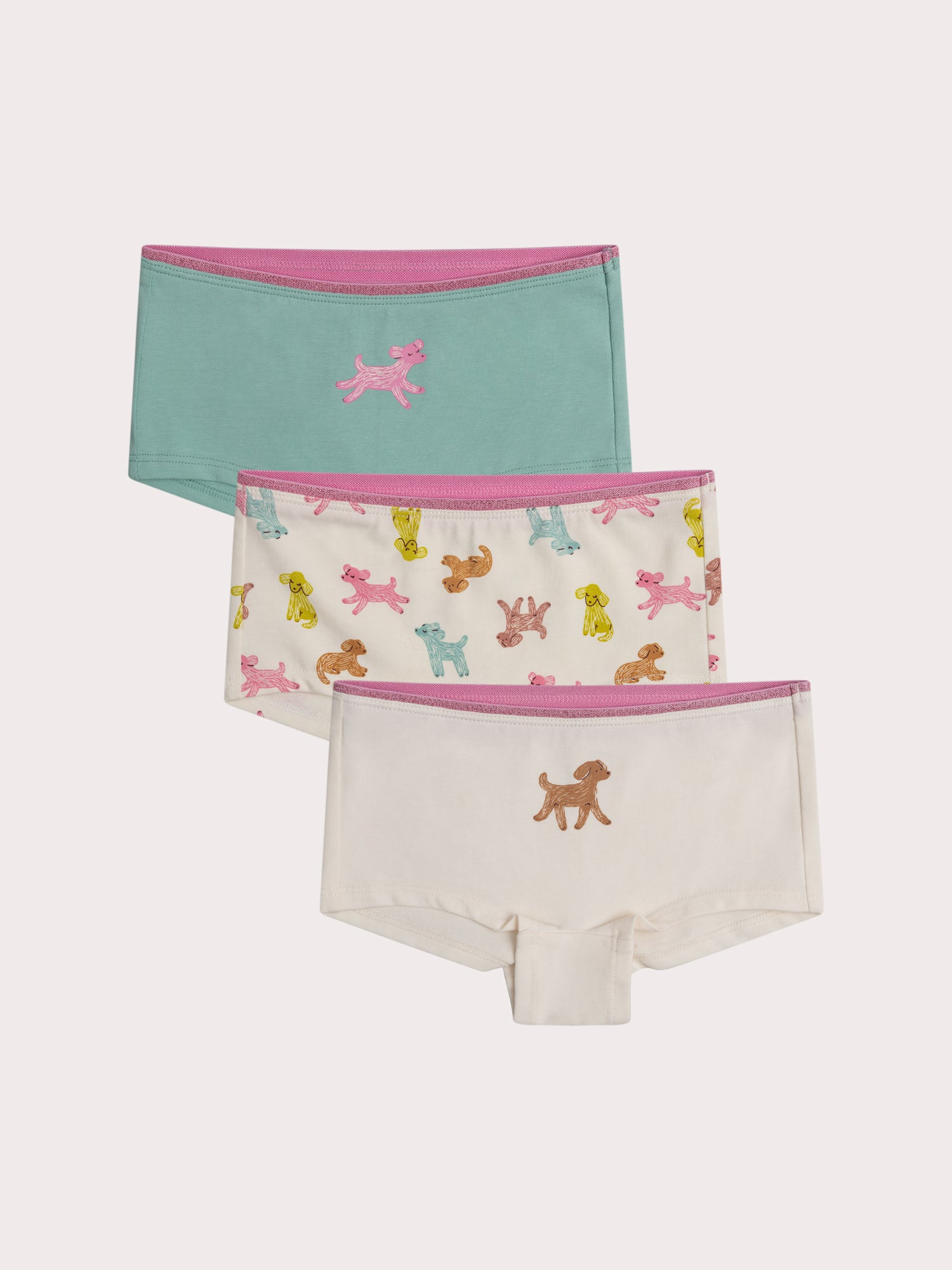 Lot de 3 shorty chiens pour enfant fille
