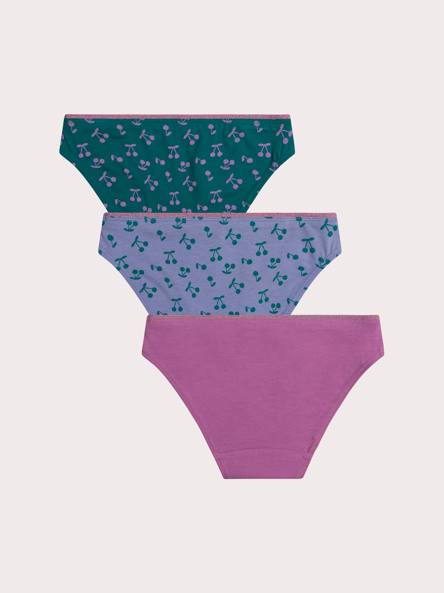 Lot de 3 culottes cerises pour enfant fille
