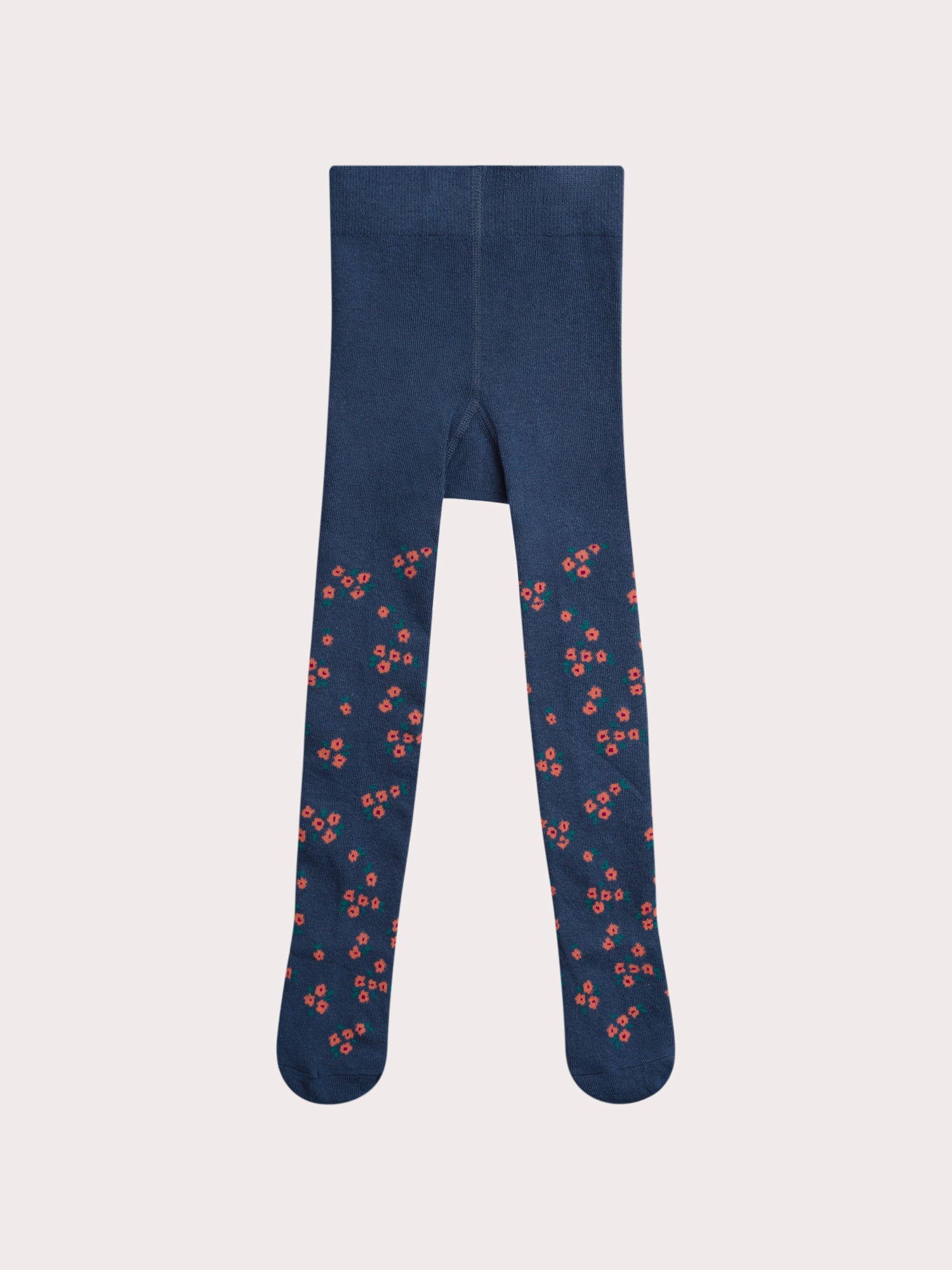 Collant bleu fleuri pour fille