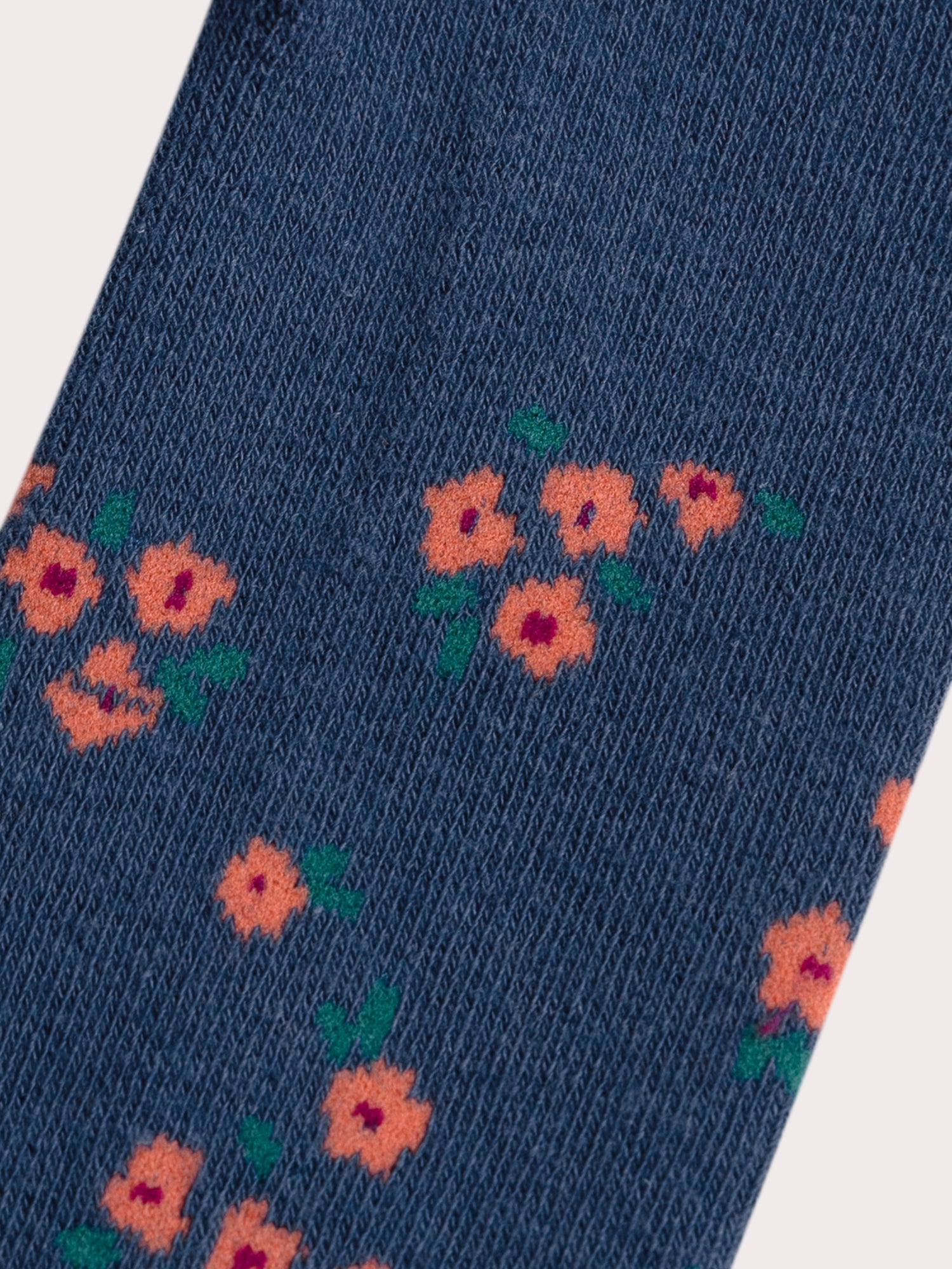 Collant bleu fleuri pour fille