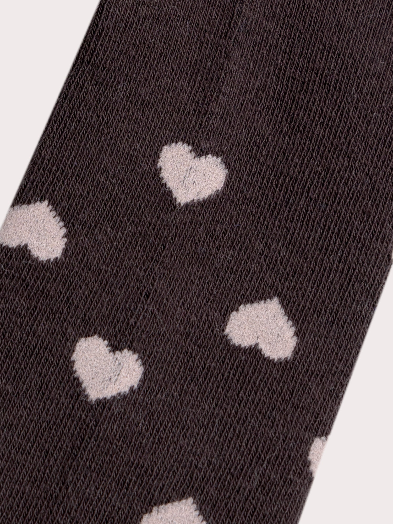 Collant gris à cœurs lilas pour fille