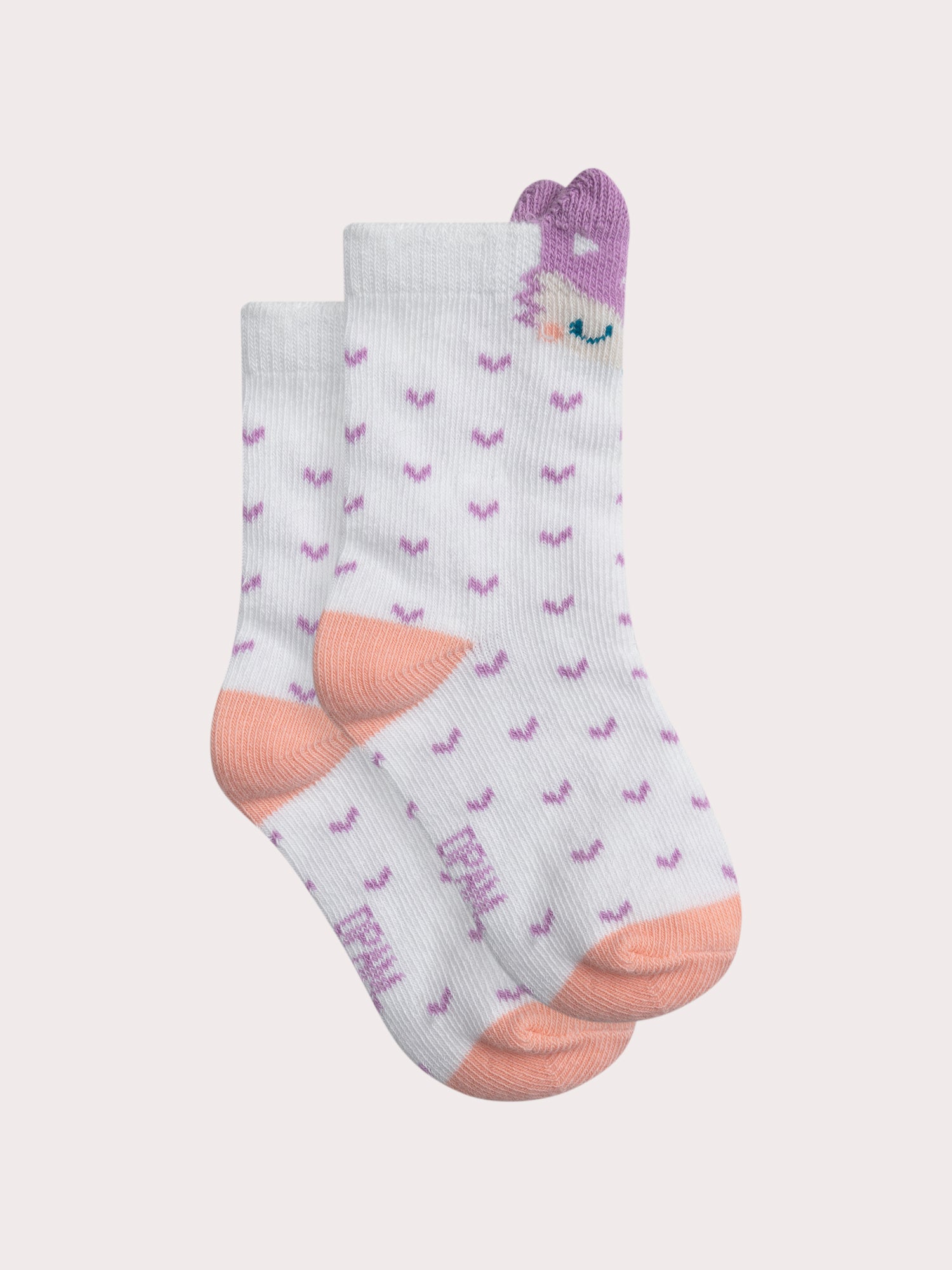 Chaussettes blanches à motif renard pour bébé fille