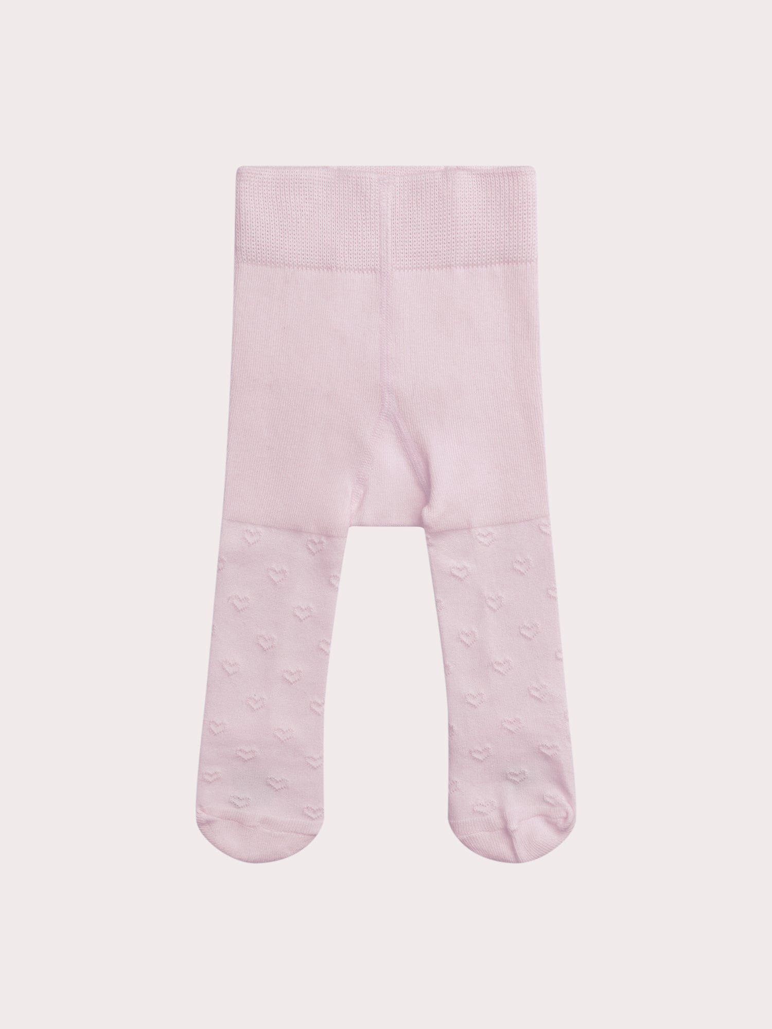Collant rose à cœurs ajourés pour bébé fille