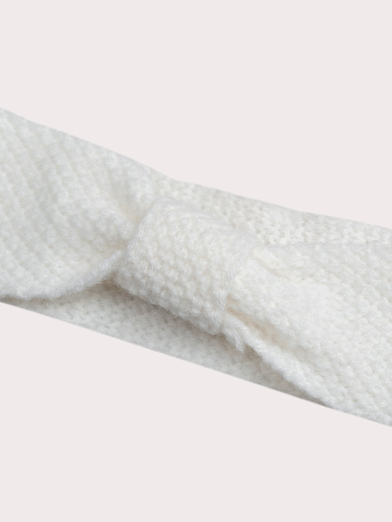 Bandeau en tricot blanc pour bébé fille