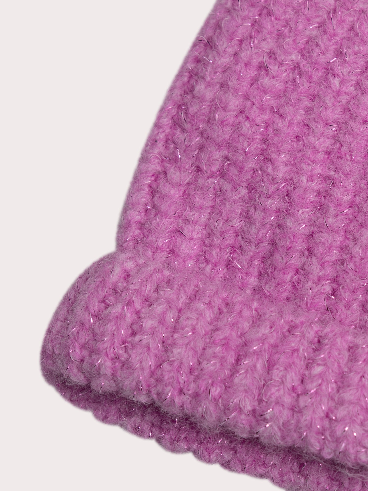 Bonnet violet pailleté pour bébé fille