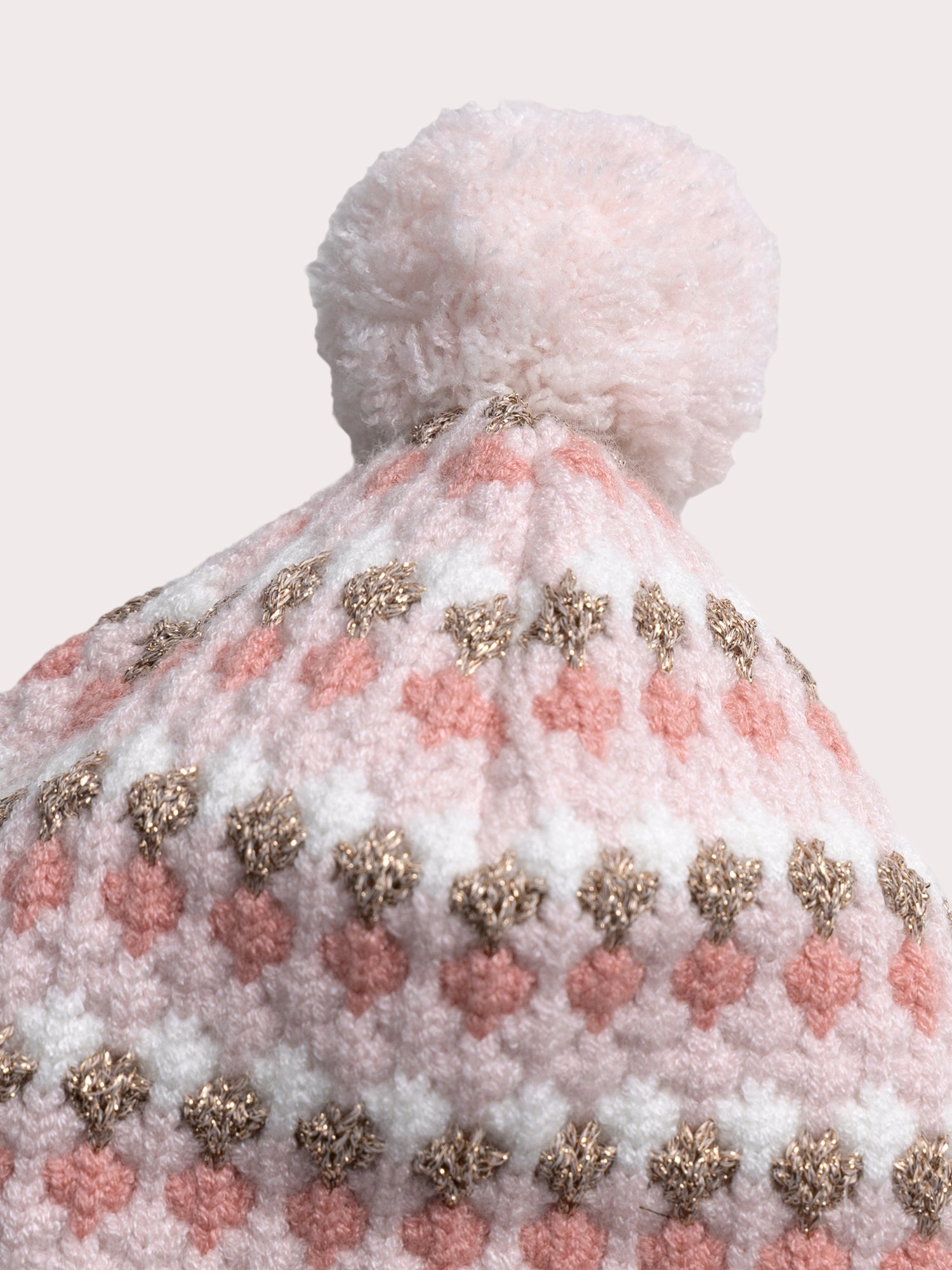 Bonnet rose imprimé fantaisie pour bébé fille
